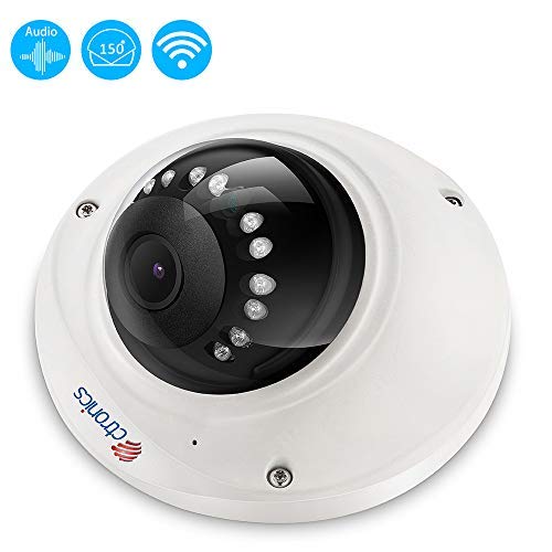 Ctronics WiFi Security Camera with 150° Wide View, 720P IP Dome Camera
