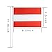 50 Pack Hand Held Small Mini Austria Austrian Stick Flag Round Top National Country Flags,Party Decorations Supplies For Parades,World Cup,Sports Events,International Festival
