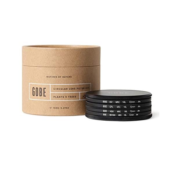 Gobe UV-Filter-Set, 72 mm, zirkuläre Polarisation (CPL), ND8, ND1000 (2 Spitzen)