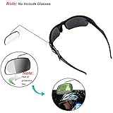 Bike Eye Glasses Rearview Mirror, 1Pcs Lightweight Biking Winter Mirrors Clear Mountain Bicycle Helmet Rear Mirrors for Cycling, Hiking, Bike Accessories, Black and Silver