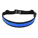 BSEEN LED Running Waist Belt - Rechargeable Reflective Gear Glowing Light Up Waistband Flashing Safety Light Belt for Runners, Joggers, Walkers, Pet Owners, Cyclists (Blue)