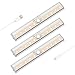 OxyLED USB Rechargeble Motion Sensor Closet Lights Under Cabinet Lightening, Stick-on Cordless 10 LED Night Light Bar, Indoor Step Light Safe Lights for Cabinet Wardrobe Stairs, 3 Pack, Warm White
