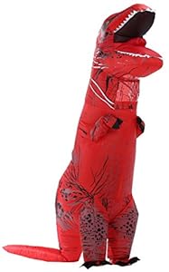 Perfect Jurassic park dinosaur giant t-rex dinosaur inflatable costumes for Adults Red CS