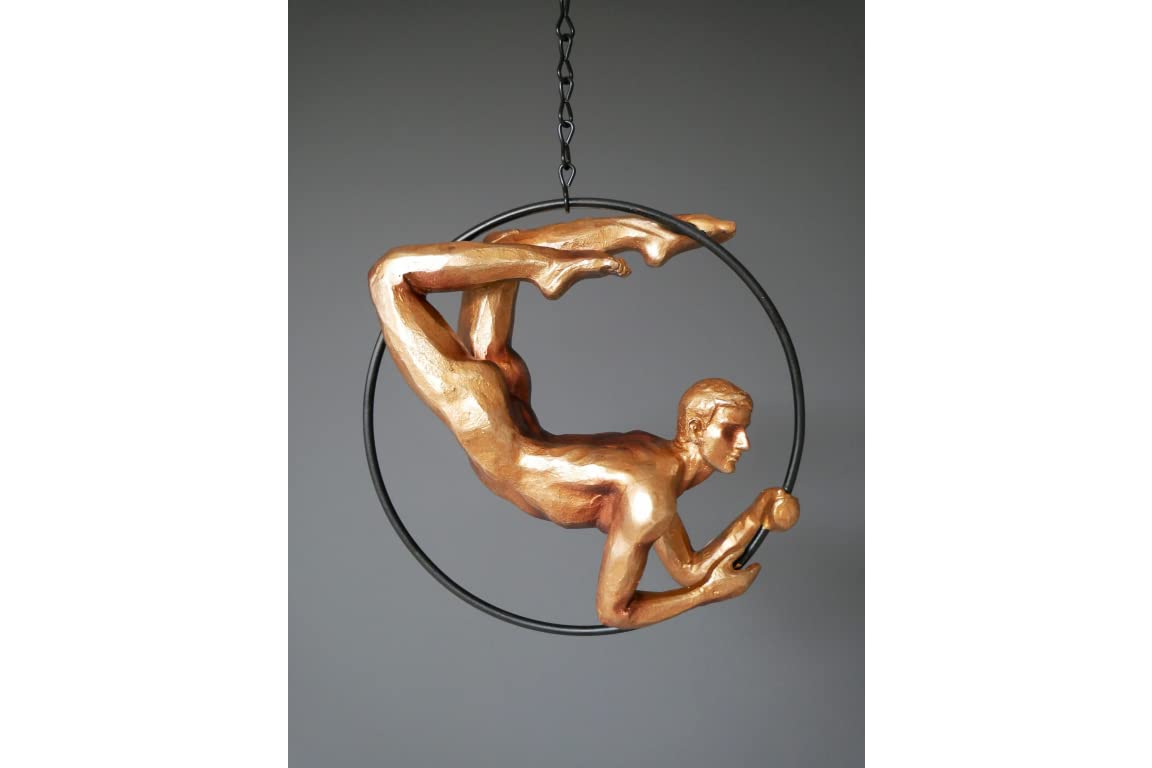 Venture Vehicles Ltd Acrobatic Resin Wall Hanging Man with Ring | Quirky Wall Art