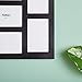 VonHaus 7X Decorative Collage Picture Frames Multiple 4x6 Photos - Black Wooden Hanging Wall Photo Photograph 7 Openings - Ideal as Personalized Gift for Friends and Family