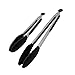 Chef Tongs, Amado 12 Inches and 9 Inches Stainless Steel Kitchen Tongs Steak Tongs with Silicone Tip and Locking Clip
