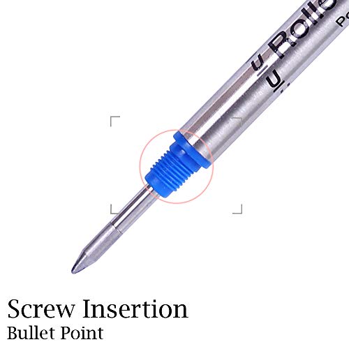 Unibene Montblanc Compatible Gel Ink Rollerball Refills 12 Pack, 0.5mm