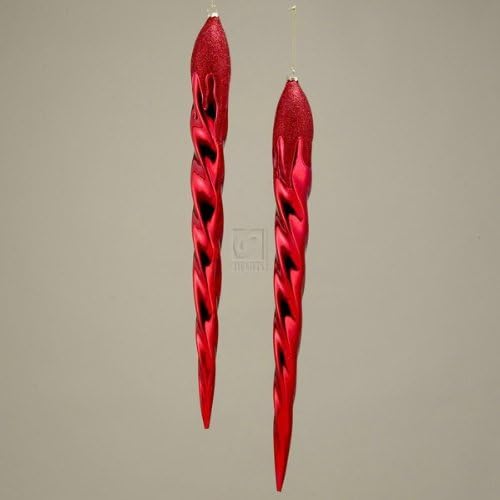 Amazon Com Red Icicle Ornament Set Home Kitchen