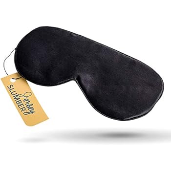 Jersey Slumber 100% Silk Sleep Mask For A Full Night's Sleep | Comfortable & Super Soft Eye Mask With Adjustable Strap | Works With Every Nap Position | Ultimate Sleeping Aid / Blindfold, Blocks Light