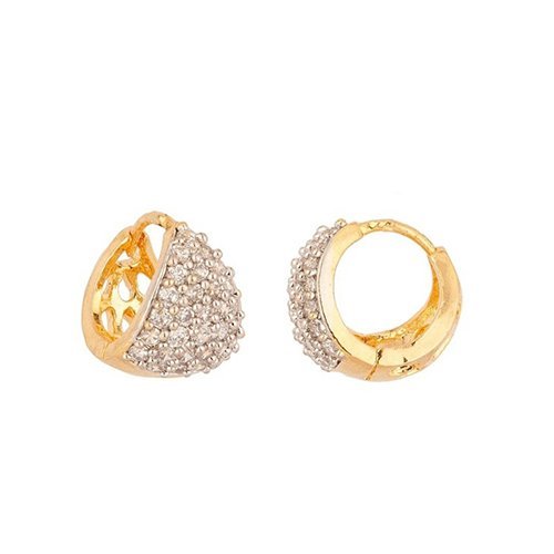 zeneme gold-plated combo of hoop earrings for women