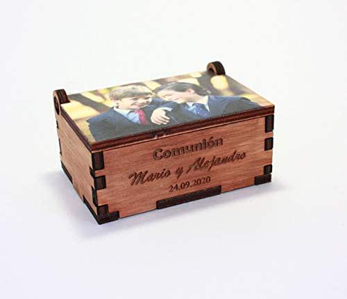 Cajita de madera personalizada con frases y fotos : Amazon.es ...