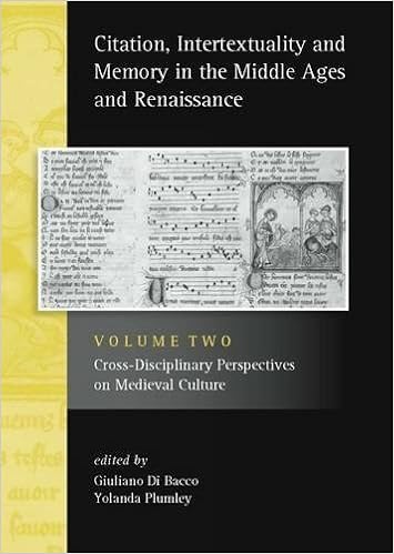 Citation Intertextuality And Memory In The Middle Ages And Renaissance Volume 2 Cross Disciplinary Perspectives On Medieval Culture Exeter Studies In Medieval Europe Plumley Yolanda Di Bacco Giuliano Amazon Es Libros