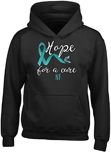 All Causes Hope for A Cure Nf Teal Awareness Ribbon - Boy Boys Hoodie Kids L Black