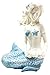 Beautiful Ocean Goddess Maya Blue Tailed Mermaid Holding Pearl Shell Figurine Home Decor Nautical