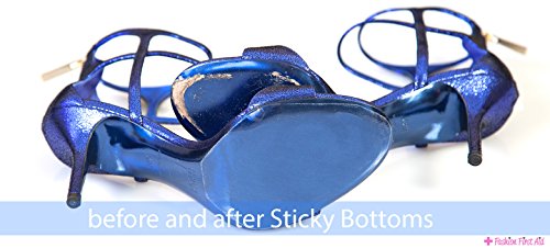 Fashion First Aid Sticky Bottoms: removable sole protectors, clear (4 pieces small: 4 x 5 inches)
