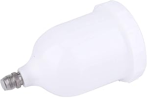 Vvikizy 600ml High Hardness Plastic Gravity Feed Paint Cup for Devilbiss/TEKNA Pro Pri FLG, Threaded Feed Connector, Oil Resi