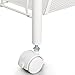 Rackaphile 5-Tier Slim Slide Out Storage Tower Rack Mesh Rolling Organization Serving Cart Shelf for Narrow Spaces Roller, White (5-Tier)