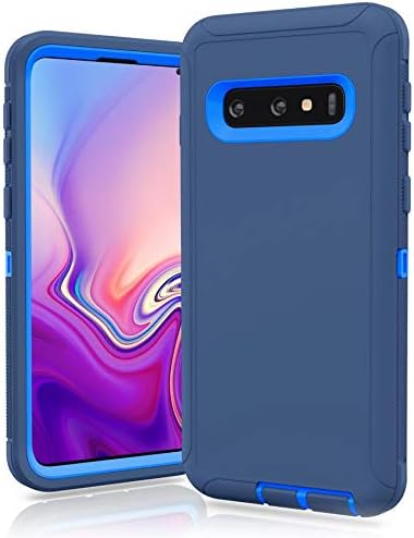 Galaxy S10 Plus Defender Case, Protective Defender Shockproof Hybrid Case Dual Layer Design Hard Cover Compatible with Samsung Galaxy S10 Plus (Navy Blue)