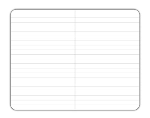Pocket Notebook - 3.5"x5.5" Memo Book, Lined Page, Black, Set of 5