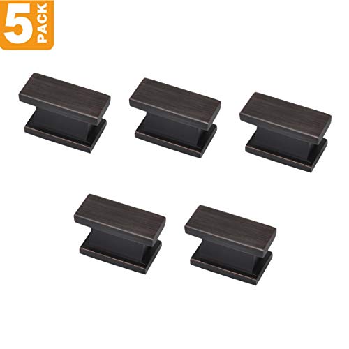 Southern Hills Oil Rubbed Bronze Knobs, Pack of 5, Rectangle