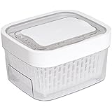 OXO Good Grips Greensaver Produce Keeper, 1.6 quart, White/Clear