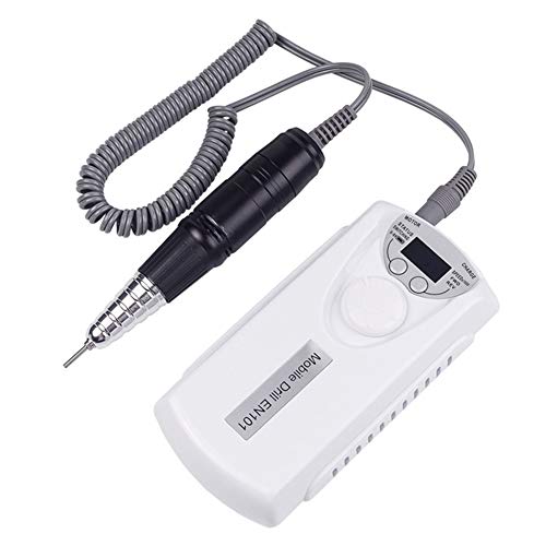110V-220V 30000RPM Portable Nail Drill Manicure Machine Pedicure Electric Cutter for Manicure Drill File Bits Nail Art Tools,White