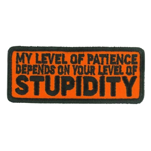 Milwaukee Leather Level of Patience 4" x 1.5" Embroidered Patch