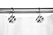YOTOZU Paw Print - Shower Curtain Hooks, Polished Chrome, Includes a Set of 12 - Give Your Restroom What It Deserves Now