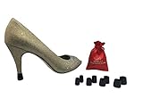 Scarlet Heel Tips LITE; Noise reducing slip-on solution to instantly repair shoes & protect heel caps (Large, Medium, Small, XSmall, Black)