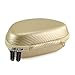 Geekria Shield Headphone Case Compatible with Beats Solo 4/3/2/HD, Replacement Hard Shell Travel Carrying Bag with Cable Storage (Gold)