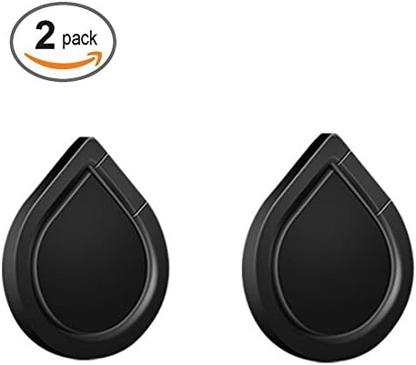 Cell Phone Finger Ring, Loop Holder, Stand Car Mount , 360°Universal Zinc Alloy Grip with 3M Adhesive For Iphone Samsung or Other Cell Phones and Pads.(2 Pack Grey).