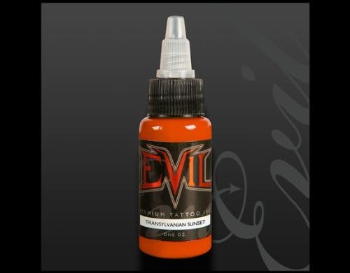 EVIL Tattoo Ink -TRANSYLVANIAN SUNSET- 1oz Bottles -Tattoo Supplies-