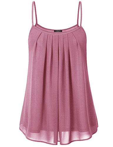 image for Laksmi Women's Summer Cool Casual Sleeveless Pleated Chiffon Layered C