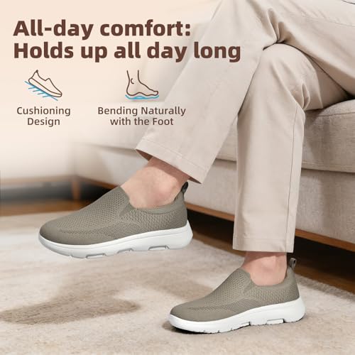 TIOSEBON Men's Shoes Slip On Loafer Comfortable Lightweight Hiking Sneakers Sizes