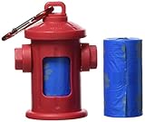 OUT! Fire Hydrant Style Dog Waste Bag Dispenser with 30 Refill Bags