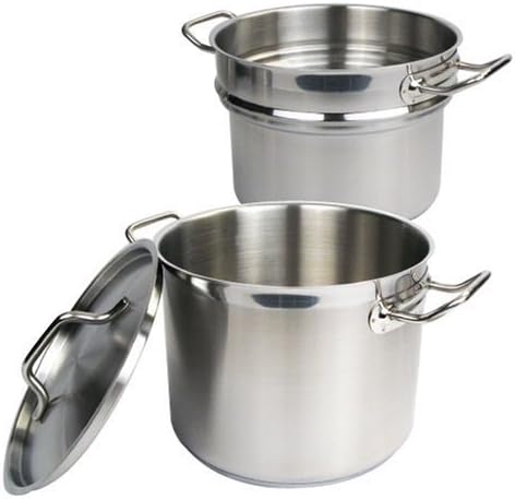 Winco USA Winware Stainless 8 Quart Double Boiler with Cover