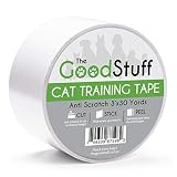 Cat Scratch Tape Furniture Protectors (3" x30 Yards) - Stop Cats and Kittens Scratching Your Couch, Doors and Furniture - Anti Scratches Deterrent Cat Training Tape