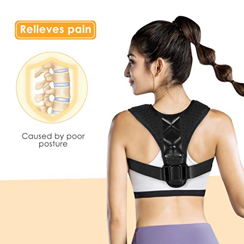 Posture Corrector, Adjustable Back Straightener Support Brace, Effective and Comfortable Posture Brace Support, Perfect for Spinal, Neck, Shoulder & Upper Back Pain Relief.