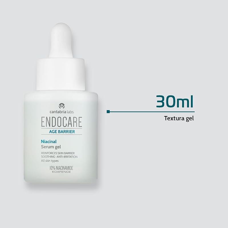 - Endocare Age Barrier Niacinal Serum Gel - 30 ml - Sérum Gel con 10% Niacinamida y ácido hialurónico en nanovesículas - Hidrata, Calma y Refuerza la Barrera Cutánea — foto 7 de 7