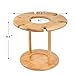 Tirrinia Wine Rack, Wine Glass Holder and Bottle Drying Rack, Bamboo Wine Storage with Holds 6 Glasses and 1 Bottle, Wine Glass Rack-Free Corkscrew, Best Gift for Wine Lover & Friends