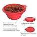 Wakeman 75-CMP1047 Outdoors Collapsible Lids BPA Free Silicone, Reusable Hot or Cold Food Bowl for Camping, Travel, Hiking, More (2 Pack), Redthumb 2