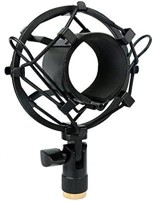 Black Universal Microphone Shock Mount Anti-Vibration Mic Holder for Studio Condenser Mic