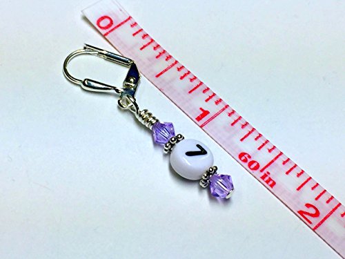 image for Jill's Beaded Knit Bits Numbered Stitch Marker Jewelry Set- Lilac, wom