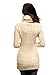 v28 Women Polo Neck Turtleneck Knit Stretchable Elasticity Long Slim Sweater (L,Beige)