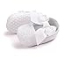 Baby Girls Princess Bowknot Soft Sole Cloth Crib Shoes Sneaker White, 0-3 Months