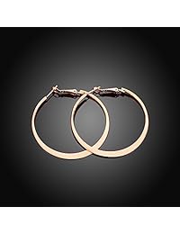 Pendientes de aro grandes de 1.969 in para mujer y niña, plata de 14 quilates, oro rosa, grandes, hipoalergénicos, de acero inoxidable, delicados, con orejas sensibles, cobre, 43213-75620