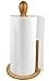 Greenco Counter Top Bamboo Paper Towel Holder, Perfect for Kitchen & Bathroom Organization & Decor