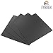 4 Pack Black ABS Plastic Sheets 1/16 Inch Thick, 12” x 12” x 0.06” Textured Hard Plastic Sheeting Heat Moldable Thermoplastic Sheet for DIY Handcrafts