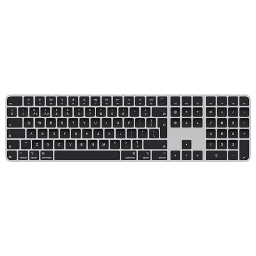 Apple Magic Keyboard mit Touch ID und Ziffernblock für Mac Modelle mit Apple Chip – Englisch (Großbritannien) – Schwarze Tasten 