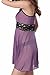LOVEDATE Women's Sexy Lingerie Lace Babydoll Mesh Chemises Strappy Sleepwear (Medium, Purple)